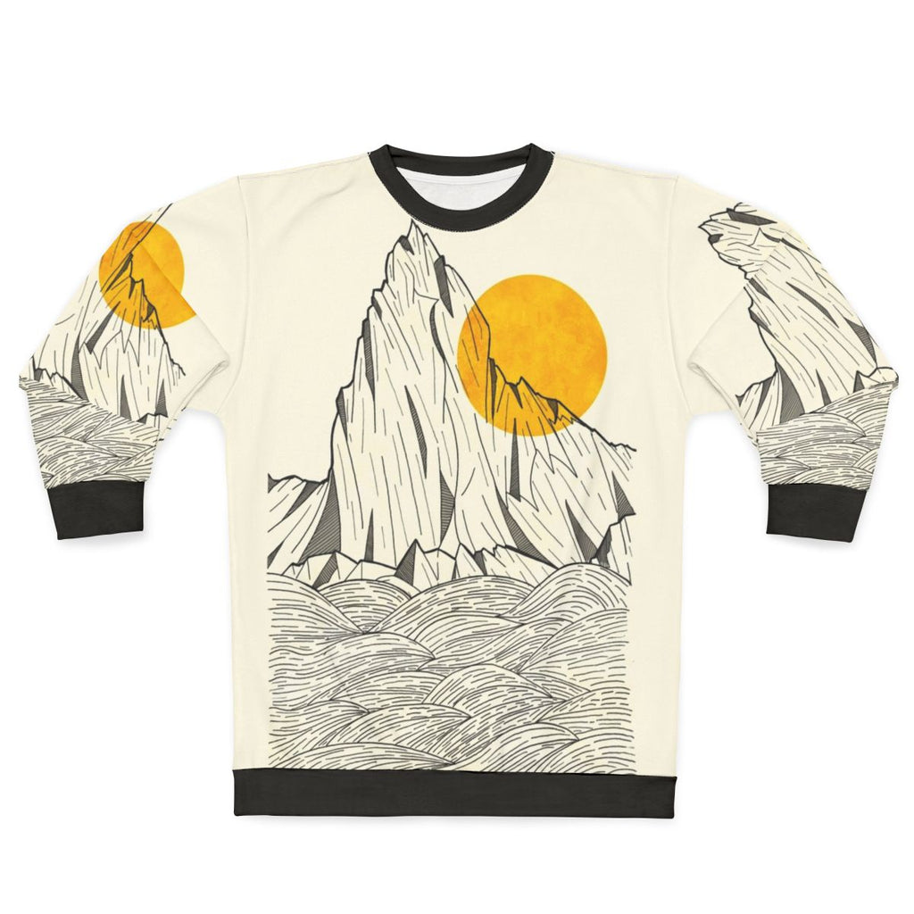 Sun Cliffs Sweatshirt - Abstract Landscape Printed Sweatshirt