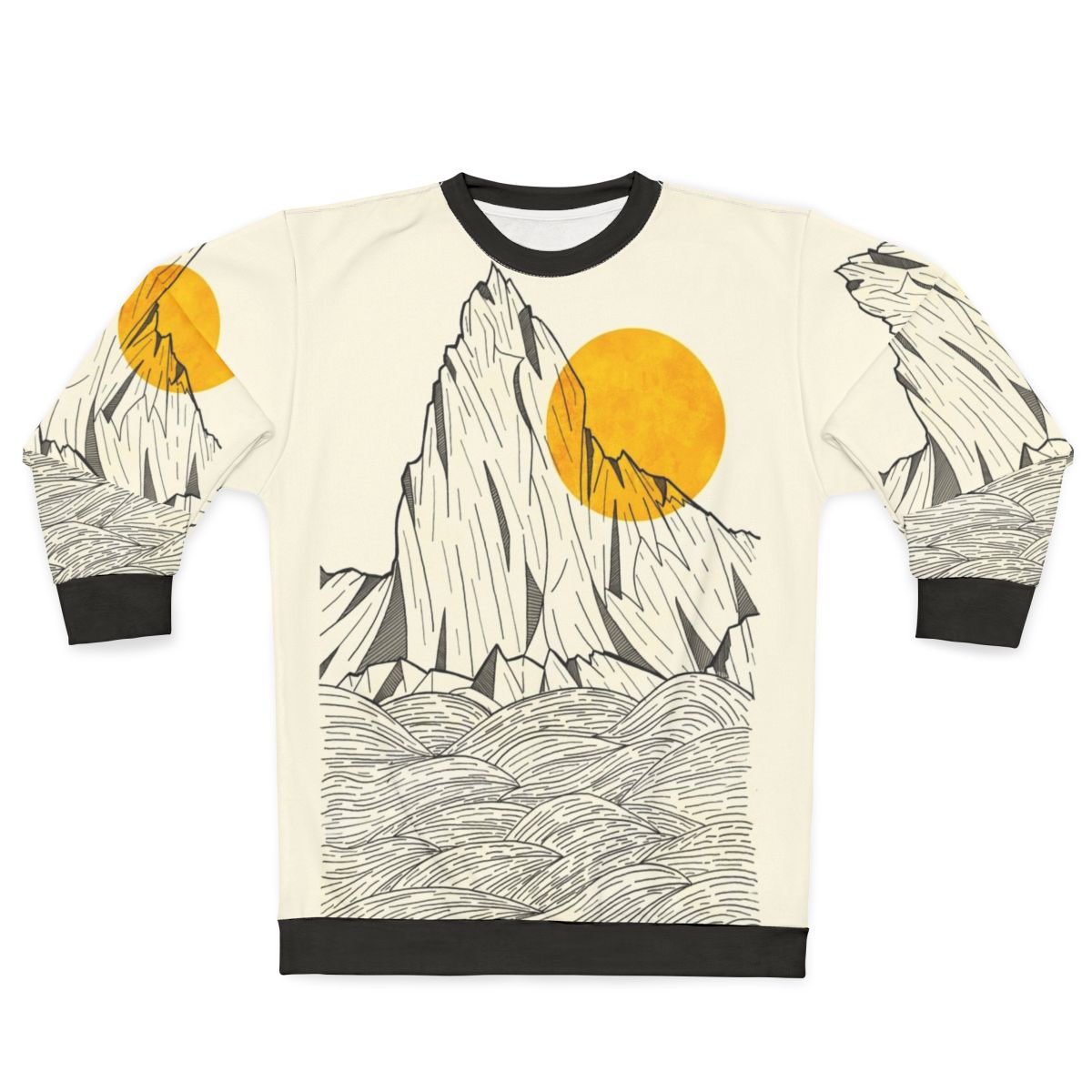 Sun Cliffs Sweatshirt - Abstract Landscape Printed Sweatshirt