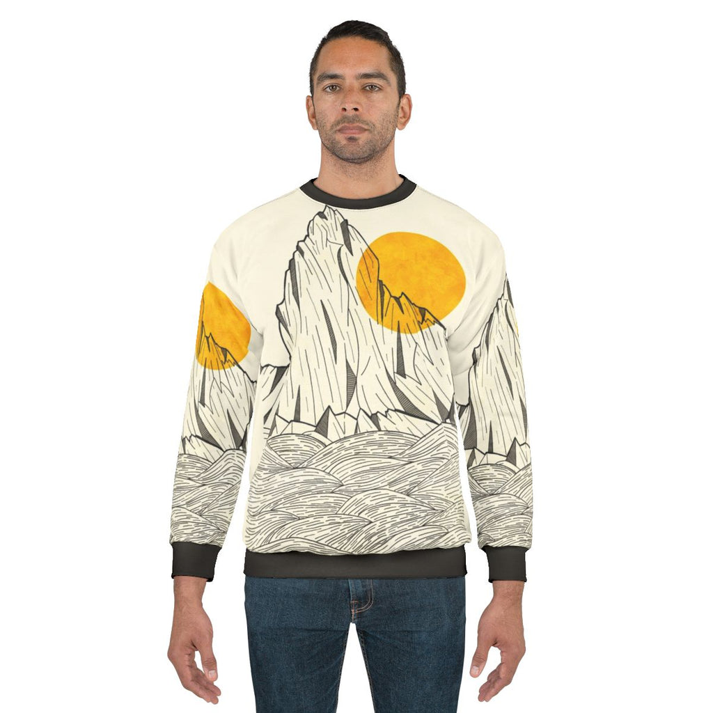 Sun Cliffs Sweatshirt - Abstract Landscape Printed Sweatshirt