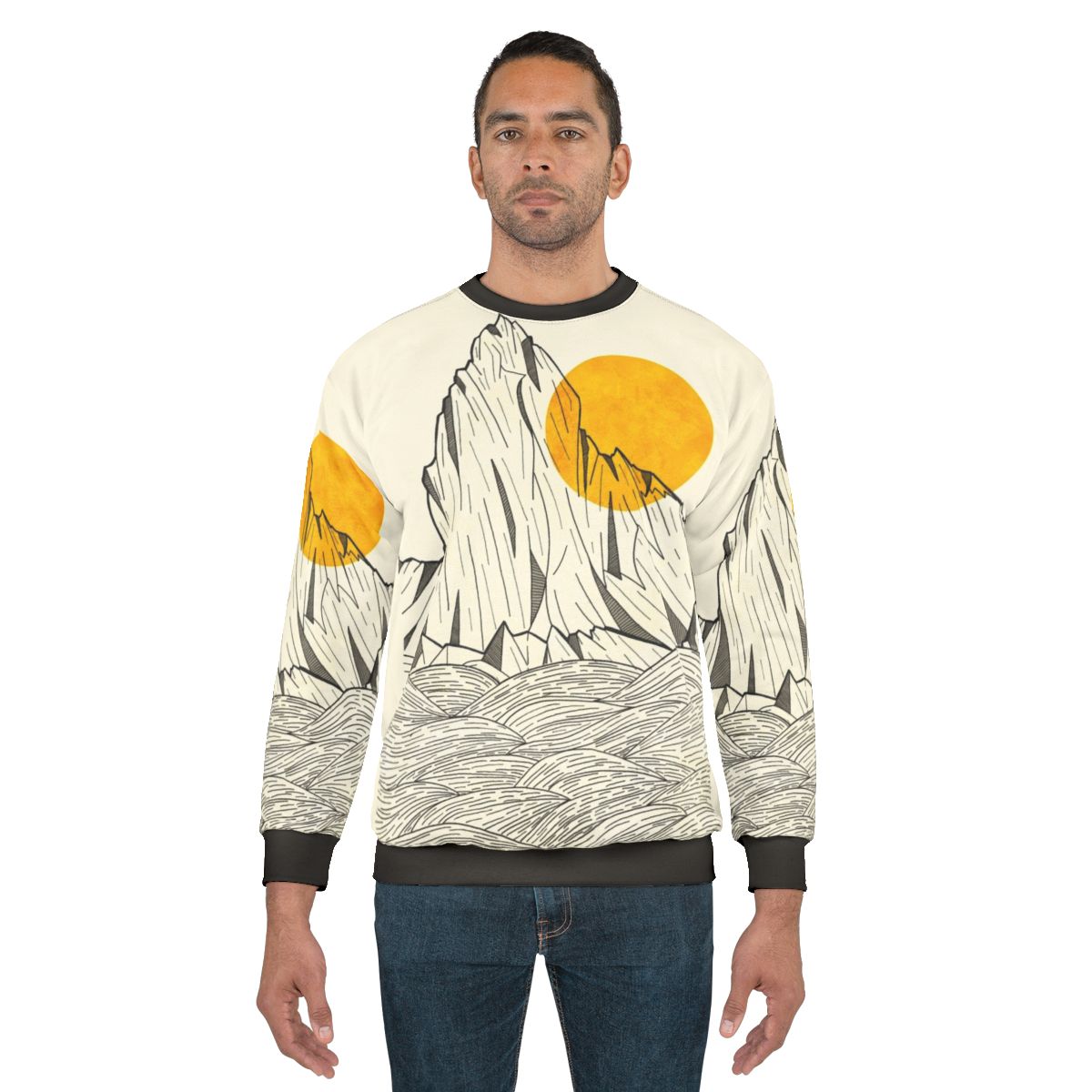 Sun Cliffs Sweatshirt - Abstract Landscape Printed Sweatshirt