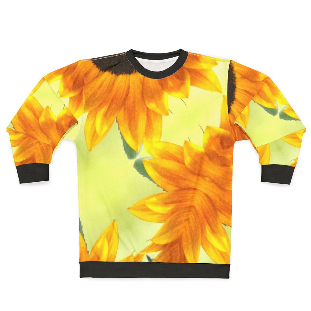 Sunflower pattern autumn sweatshirt