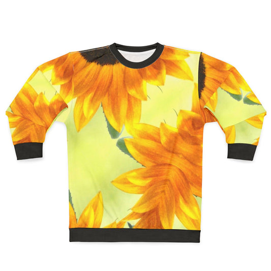 Sunflower pattern autumn sweatshirt