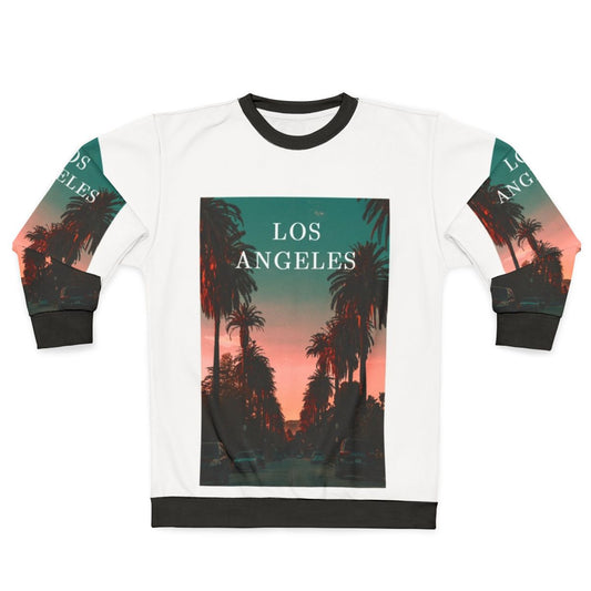 Sunset skyline of Los Angeles, California on a sweatshirt