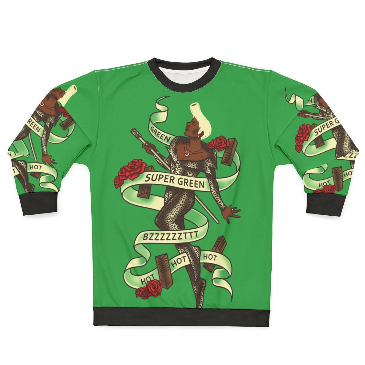 Super Green Sweatshirt - Fifth Element Inspired Apparel