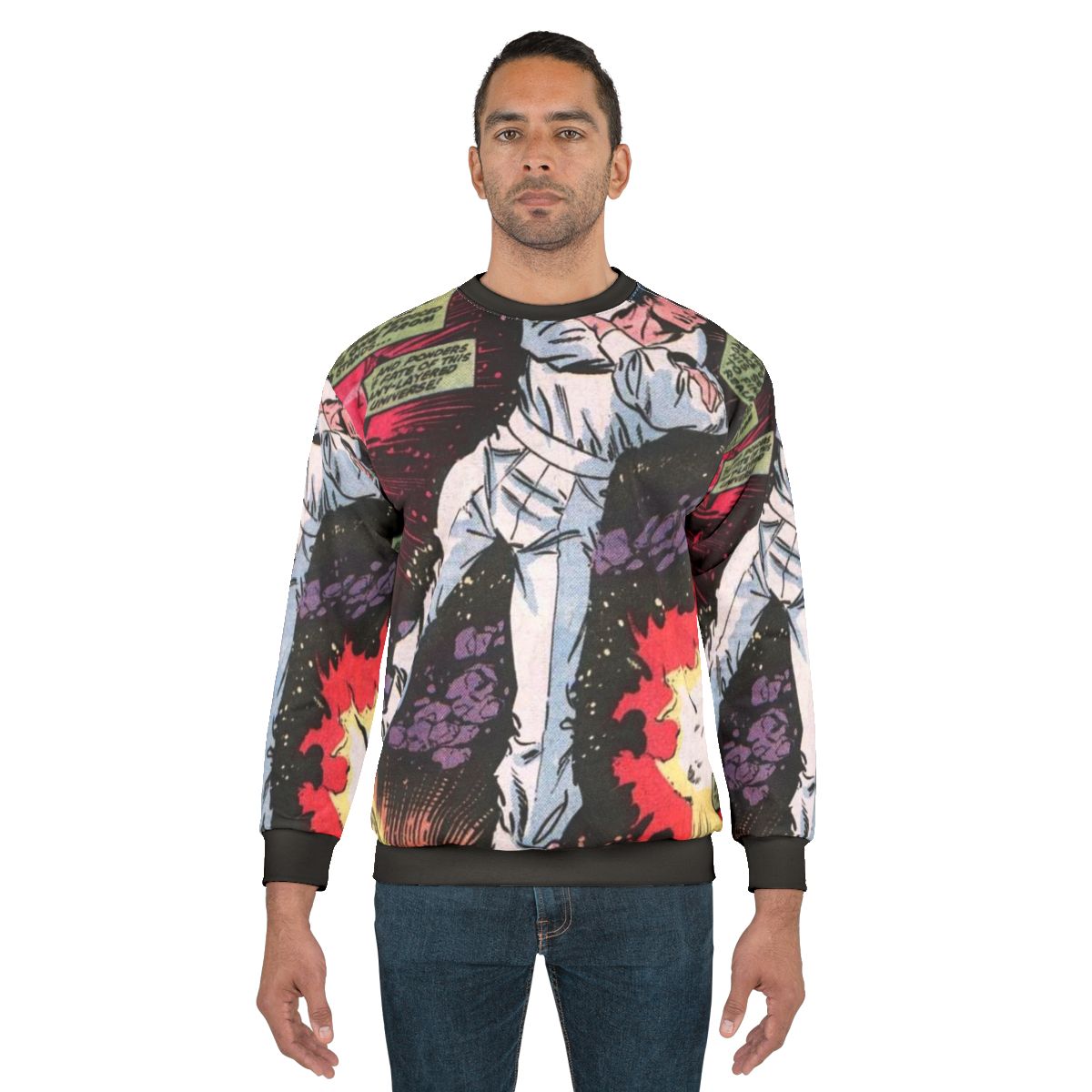 Comic book superhero Beyonder space themed sweatshirt