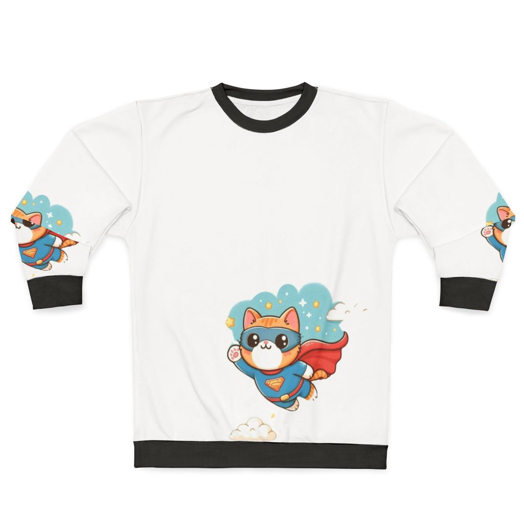 Super-Cute Superhero Cat Kids' Sweatshirt