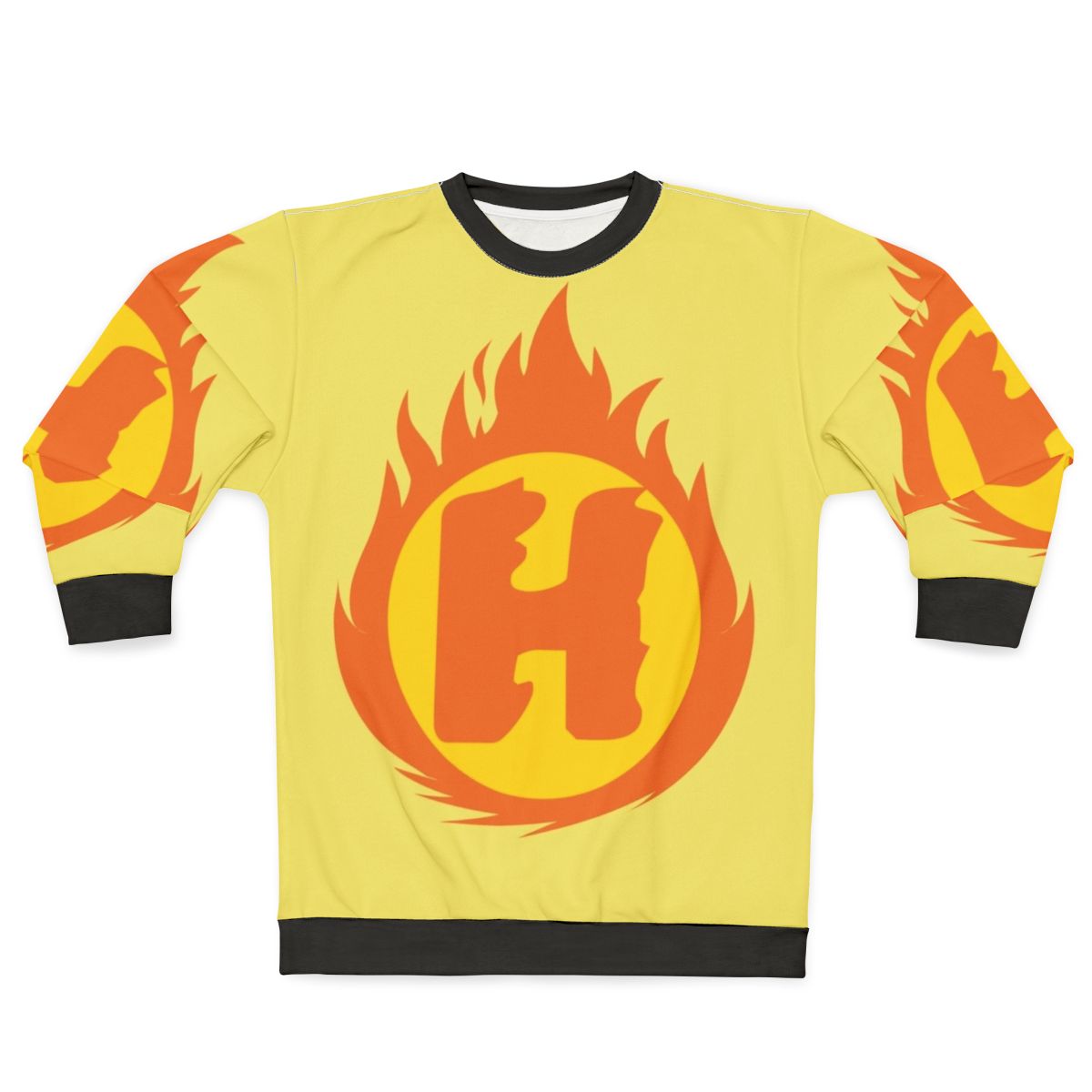 Superhero Letter H Fire Insignia Sweatshirt