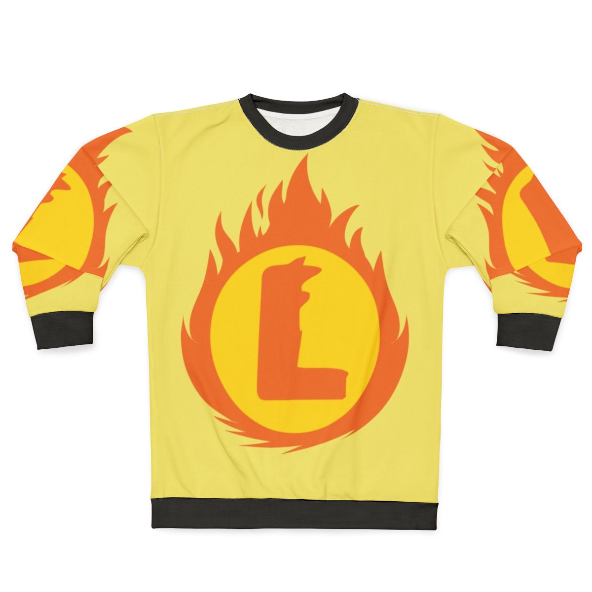 Superhero Letter L Fire Insignia Sweatshirt
