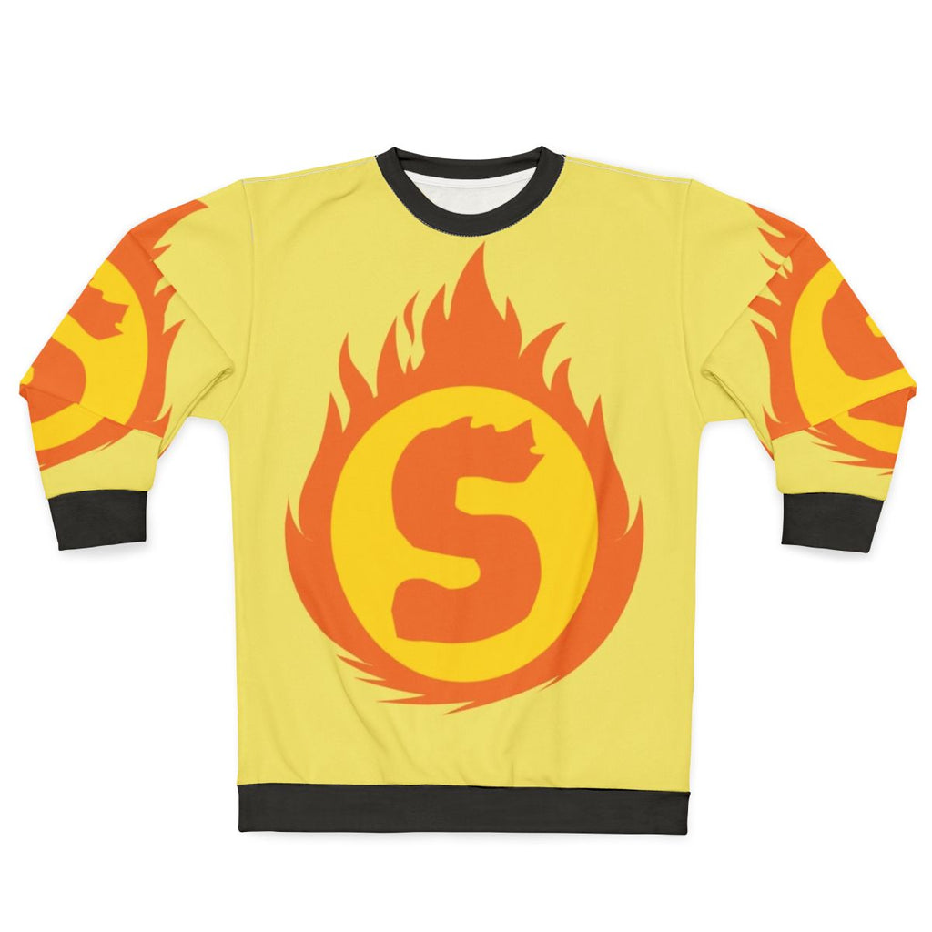 Superhero Letter S Fire Insignia Sweatshirt