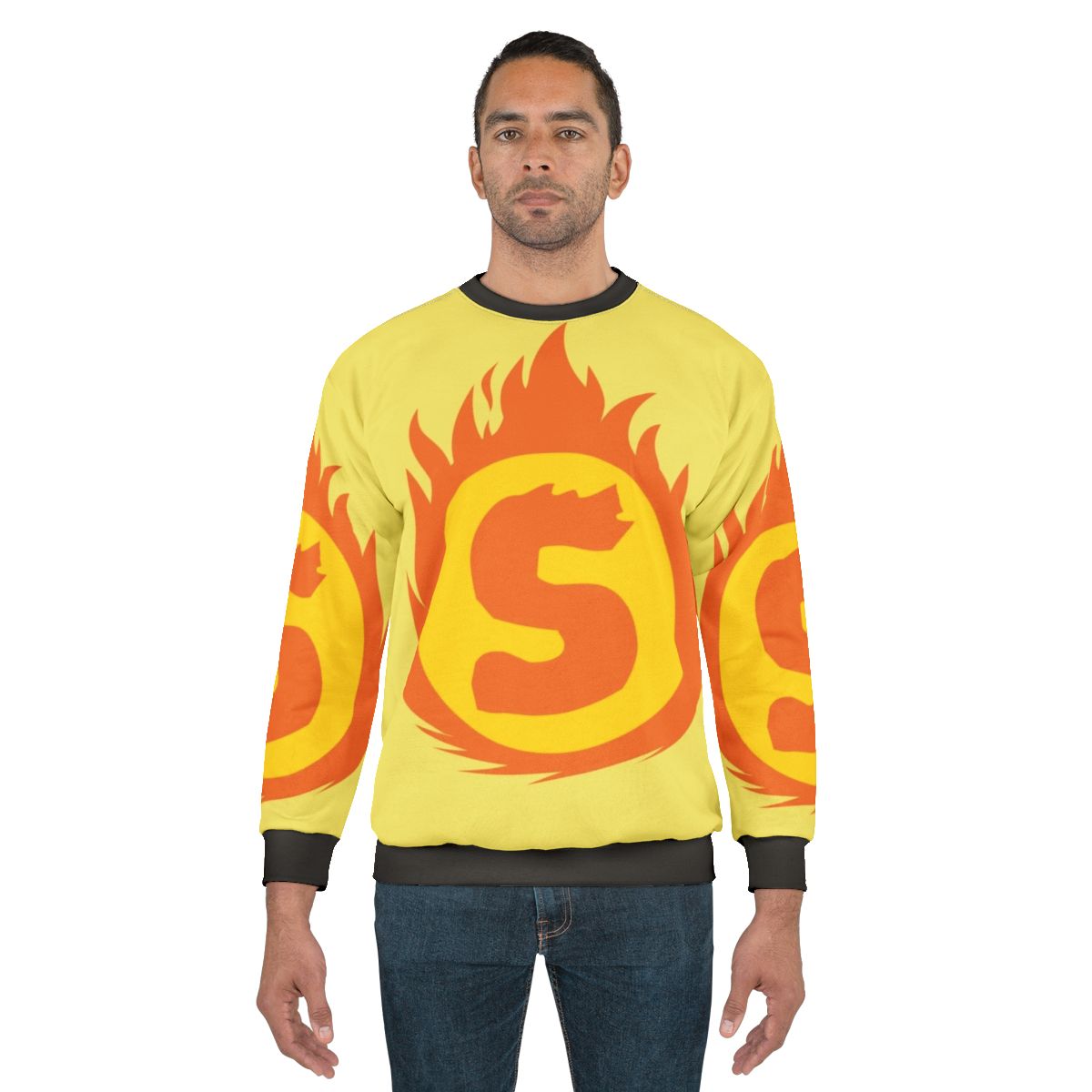 Superhero Letter S Fire Insignia Sweatshirt