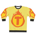 Superhero Letter T Fire Insignia Graphic Sweatshirt