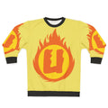 Superhero Letter U Fire Insignia Sweatshirt