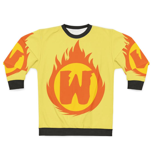 Superhero Letter W Fire Insignia Sweatshirt
