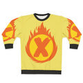 Superhero Letter X Fire Insignia Sweatshirt
