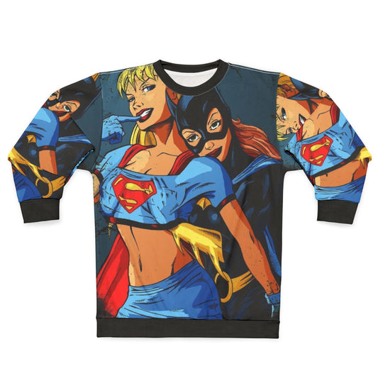 Superhero love affair sweatshirt with fashionable character design