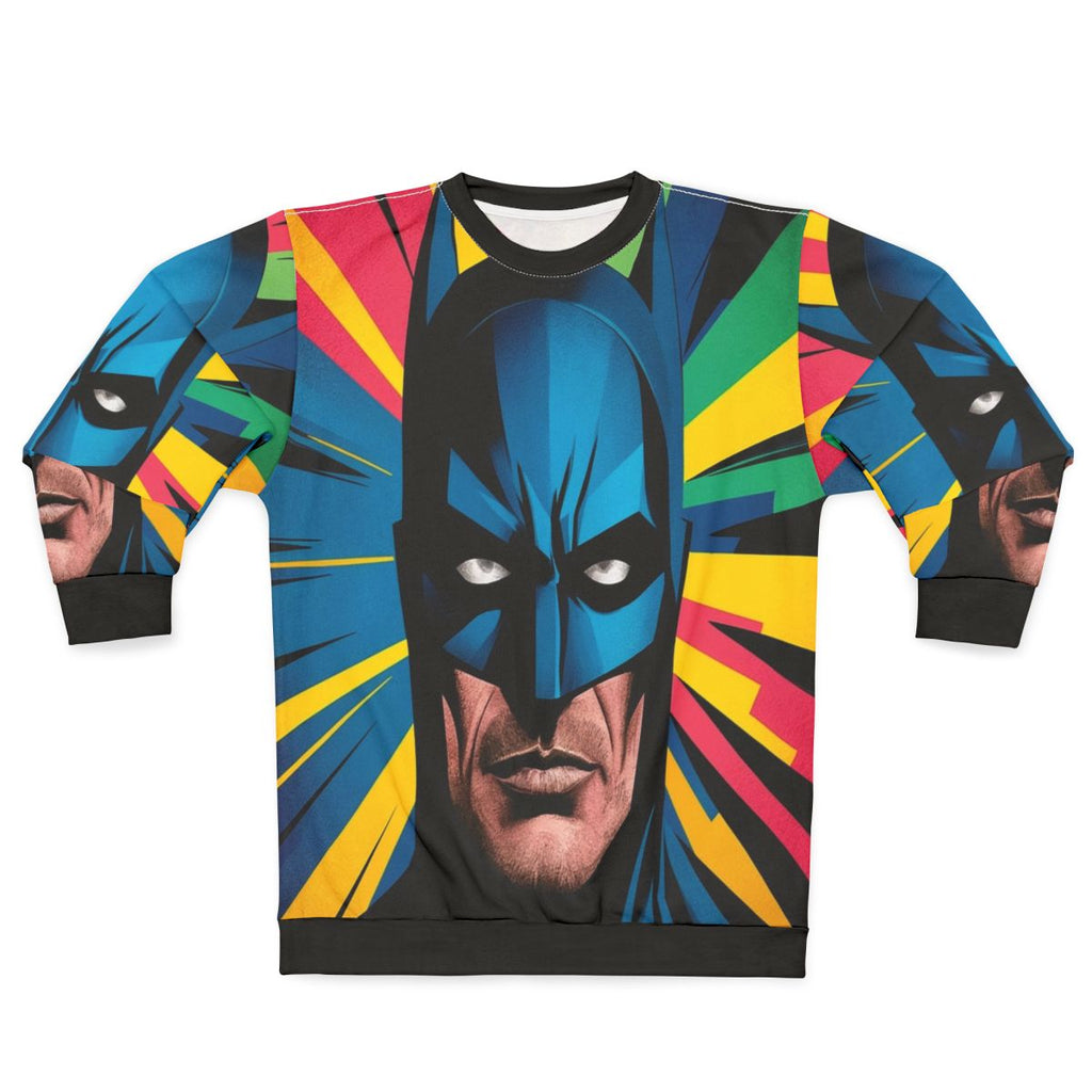 Colorful superhero pop art bat sweatshirt