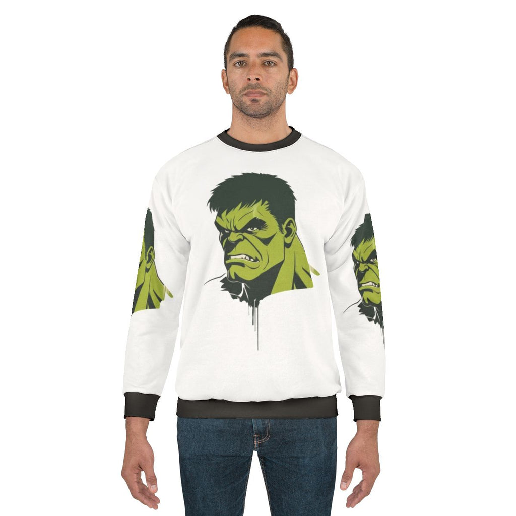 Marvel Avengers superhero sweatshirt with Hulk comics hero design