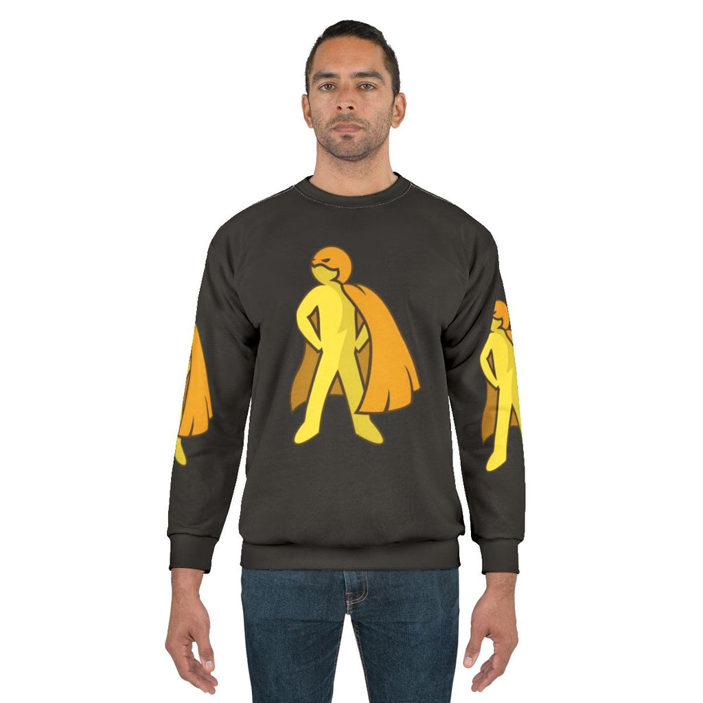 Stylish superhero sweatshirt with a simple design