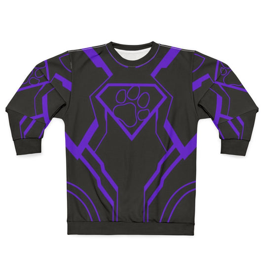 Superpup purple LGBTQ sweatshirt with superhero design