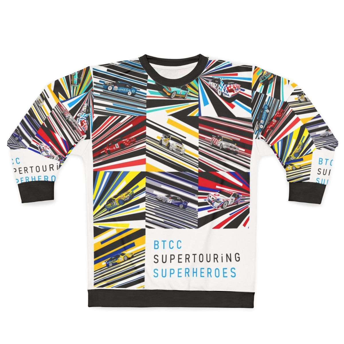 Supertouring Superheroes Sweatshirt with motorsport and racing graphics