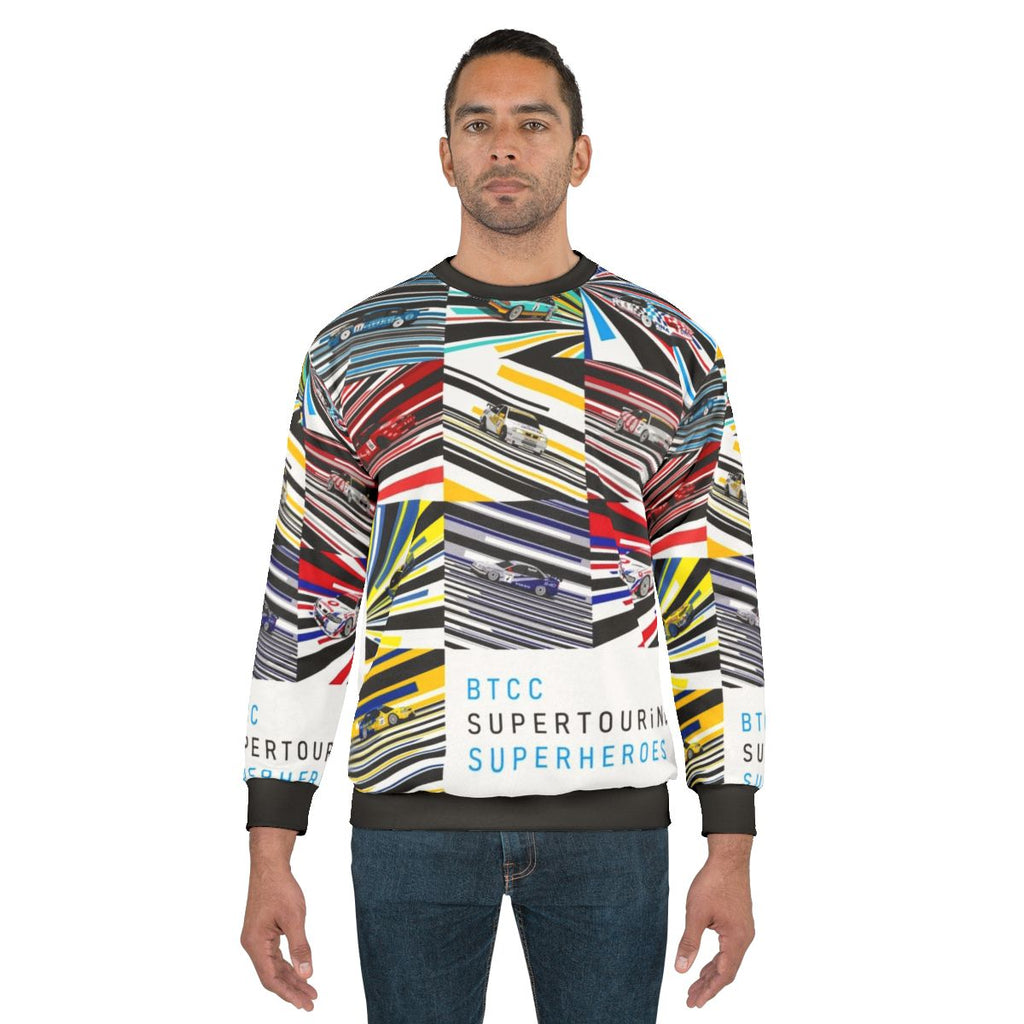 Supertouring Superheroes Sweatshirt with motorsport and racing graphics