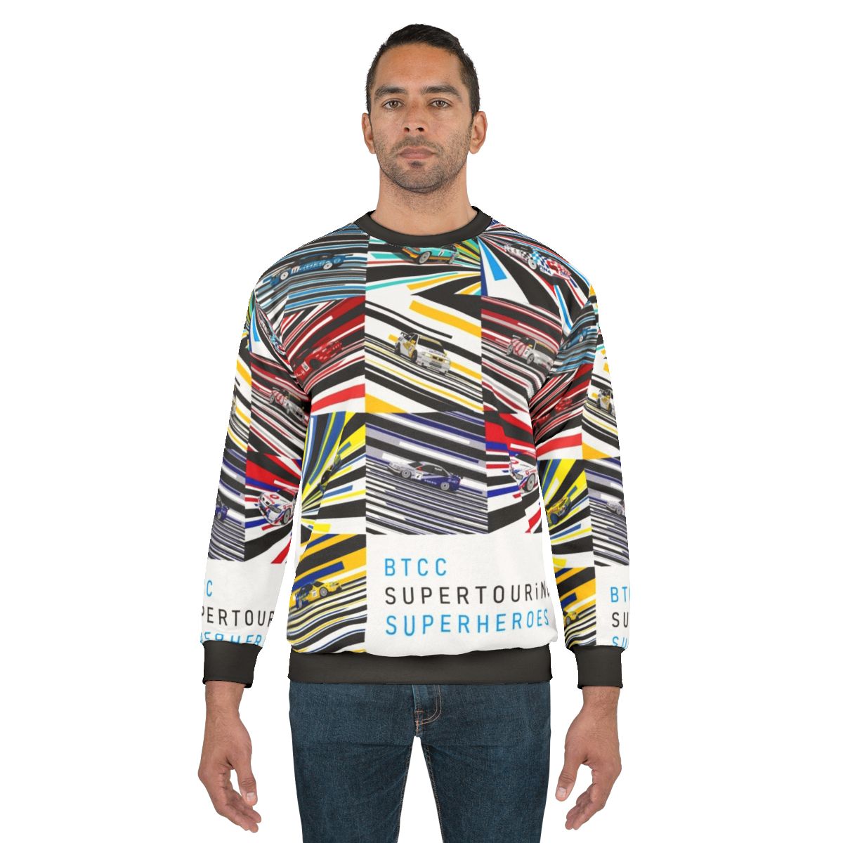 Supertouring Superheroes Sweatshirt with motorsport and racing graphics