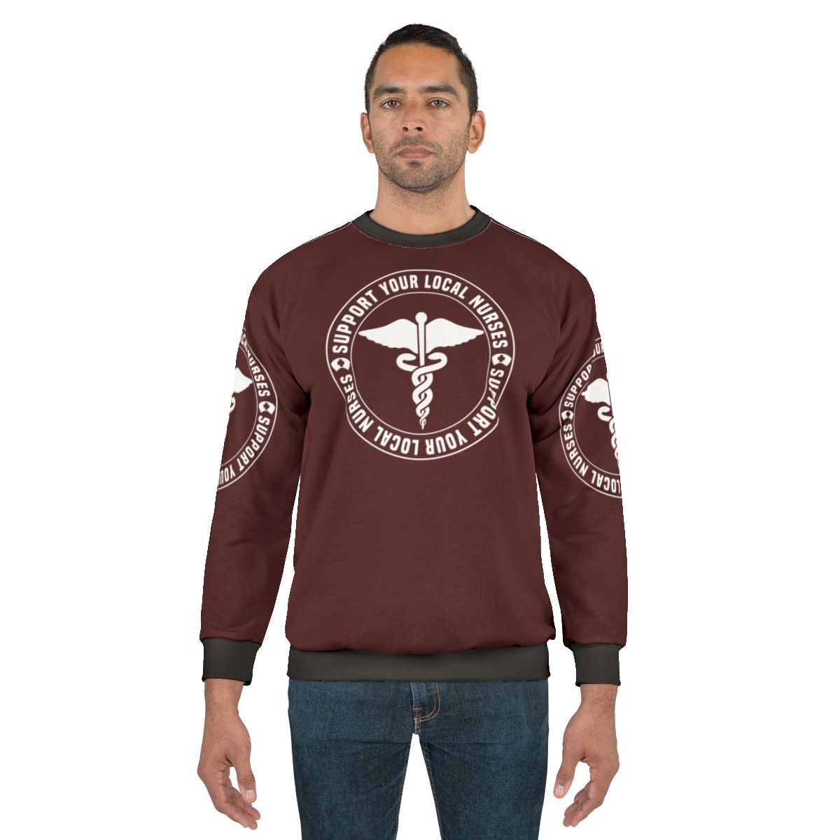 Support Your Local Nurse Heroes Nurse Apparel Sweatshirt