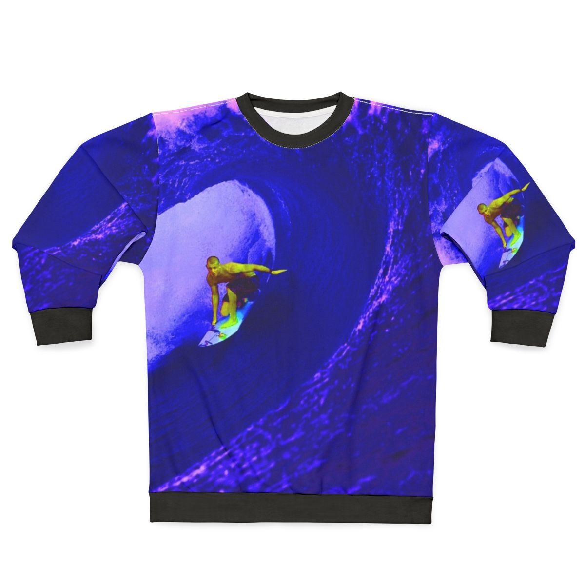 Surfer Sweatshirt with Coastal Graphic Design