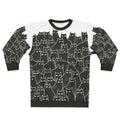 Suspicious Cats Graphic Sweatshirt