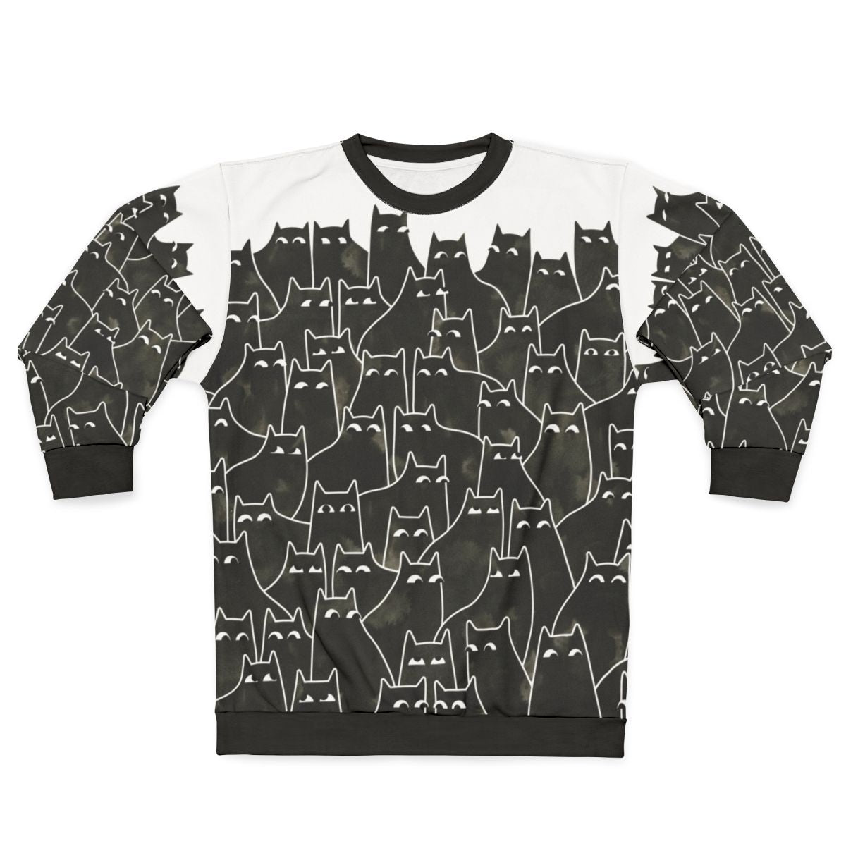 Suspicious Cats Graphic Sweatshirt