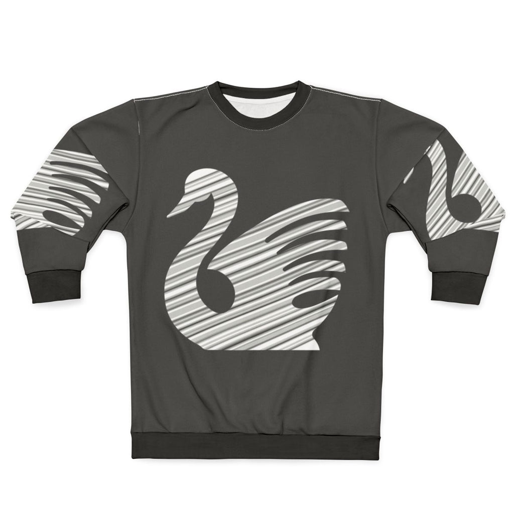 Legendary swan sweatshirt with abstract animal design