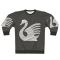 Legendary swan sweatshirt with abstract animal design