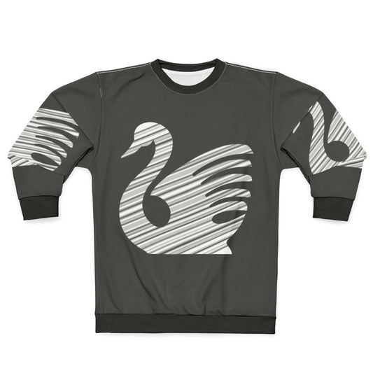 Legendary swan sweatshirt with abstract animal design