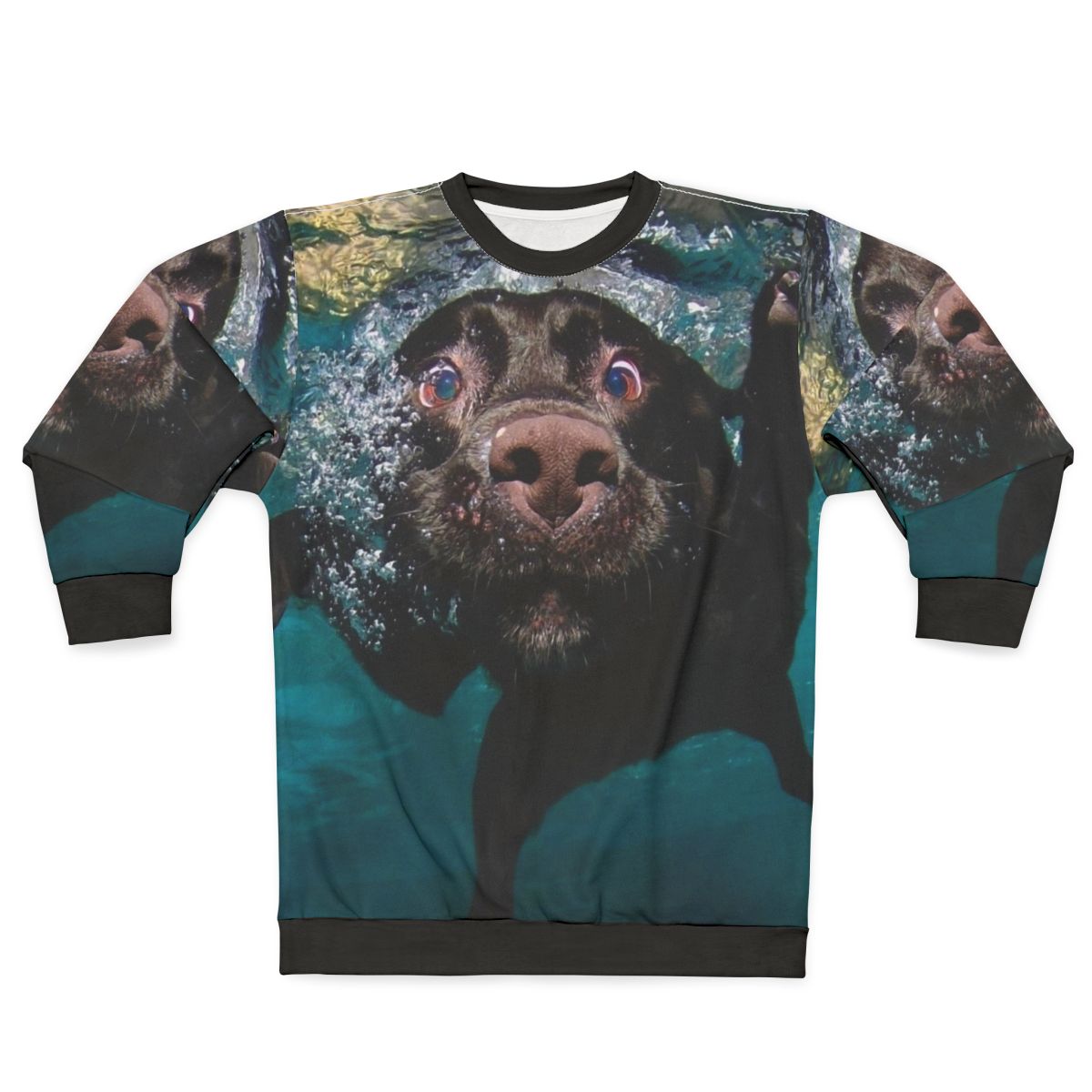 Swimming Labrador Printed Sweatshirt