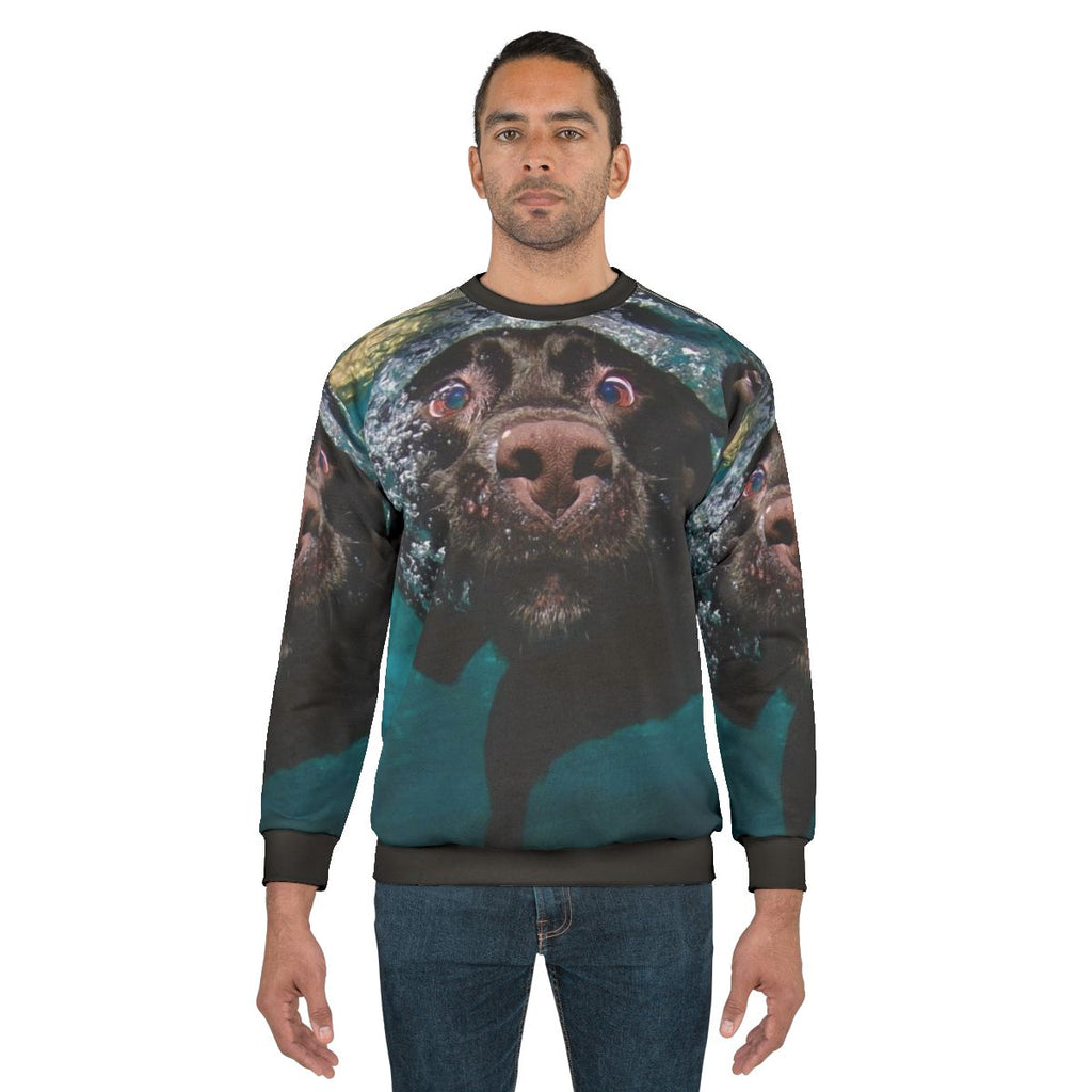 Swimming Labrador Printed Sweatshirt