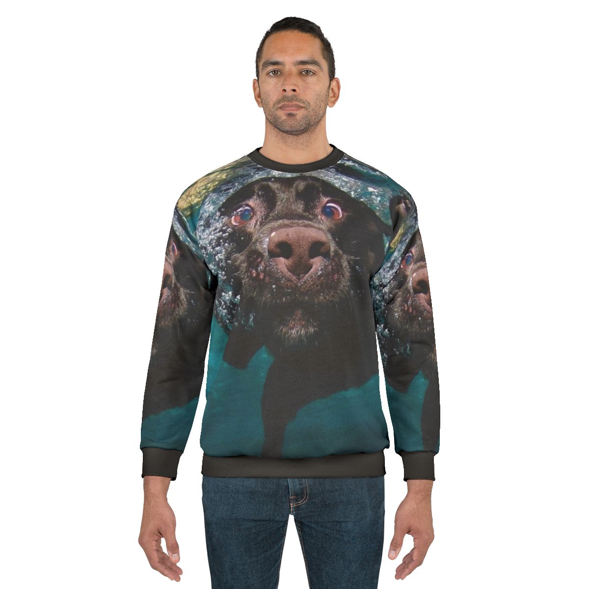 Swimming Labrador Printed Sweatshirt