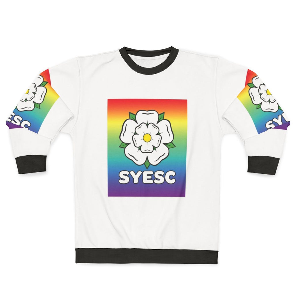 Colorful rainbow graphic sweatshirt