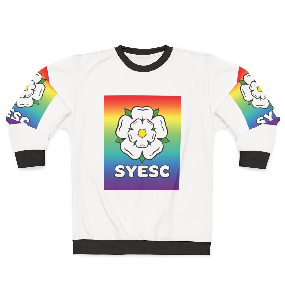 Colorful rainbow graphic sweatshirt