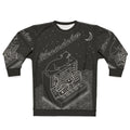 Analog modular synth sweatshirt with a synthesizer cat design