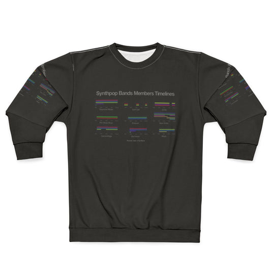 Retro Synthpop Bands Timeline Sweatshirt