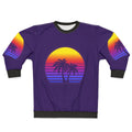 Retro 80s Synthwave Sun Palm Trees Sweatshirt