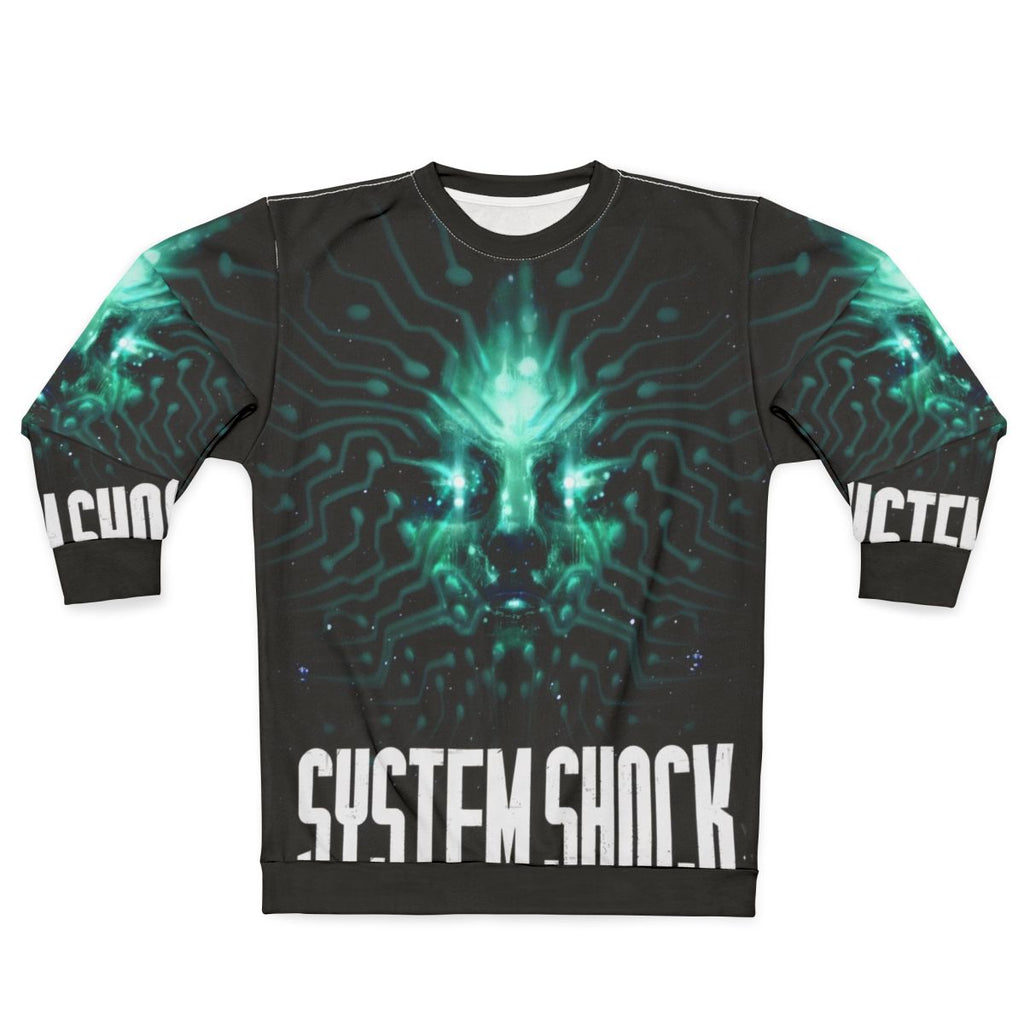 System Shock Remake Sweatshirt with Retro Videogame Logo