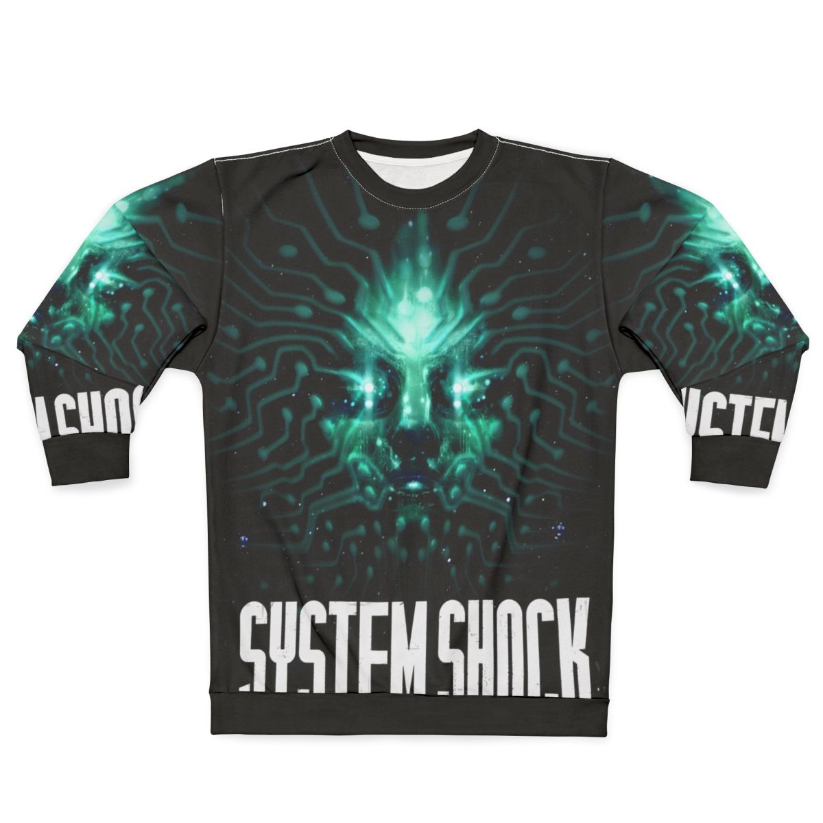 System Shock Remake Sweatshirt with Retro Videogame Logo