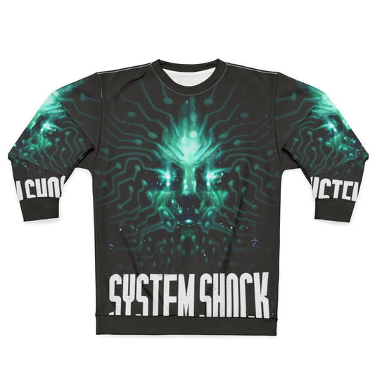 System Shock Remake Sweatshirt with Retro Videogame Logo