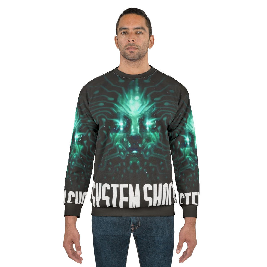 System Shock Remake Sweatshirt with Retro Videogame Logo