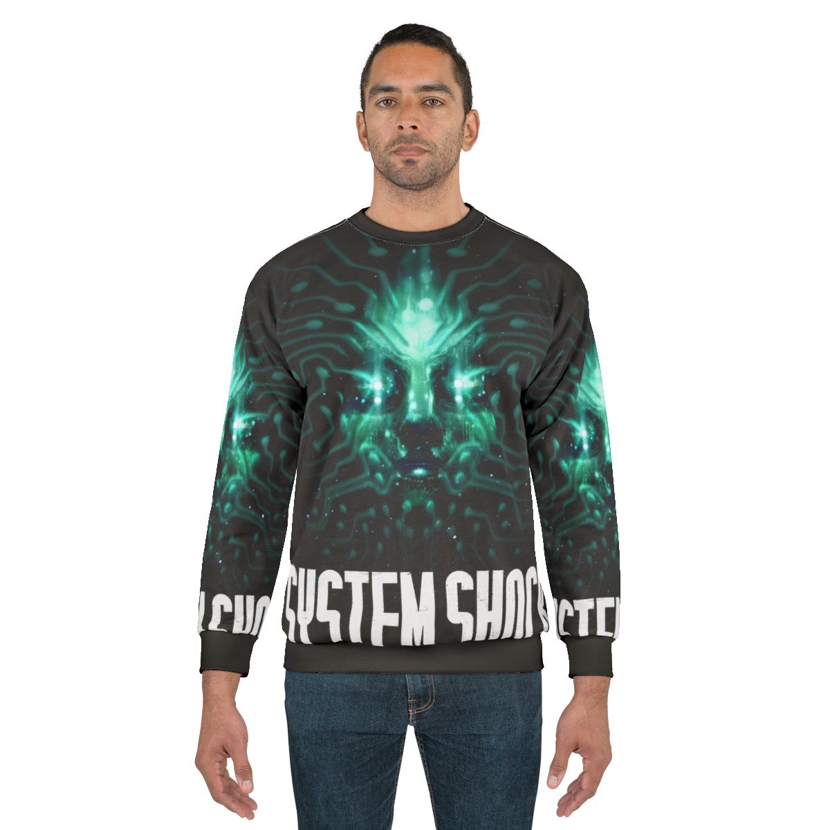 System Shock Remake Sweatshirt with Retro Videogame Logo