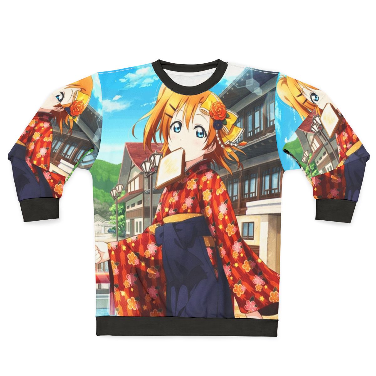 Anime Sweatshirt Featuring Honoka Kousaka from Love Live Taisho Romance