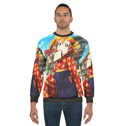 Anime Sweatshirt Featuring Honoka Kousaka from Love Live Taisho Romance