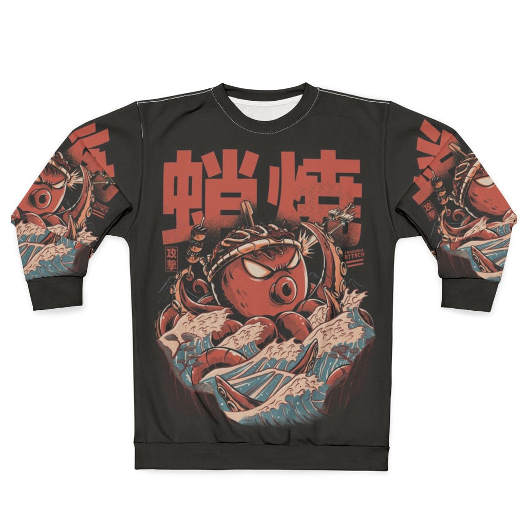 Takoyaki Attack Retro Sweatshirt - Anime Inspired Japanese Fashion