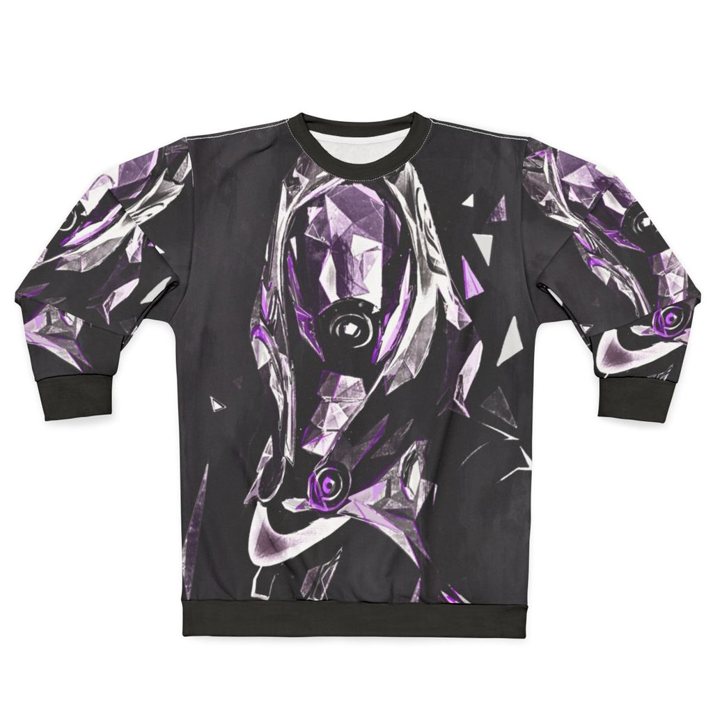 Tali Pilgrimage Sweatshirt featuring characters from the Mass Effect video game series